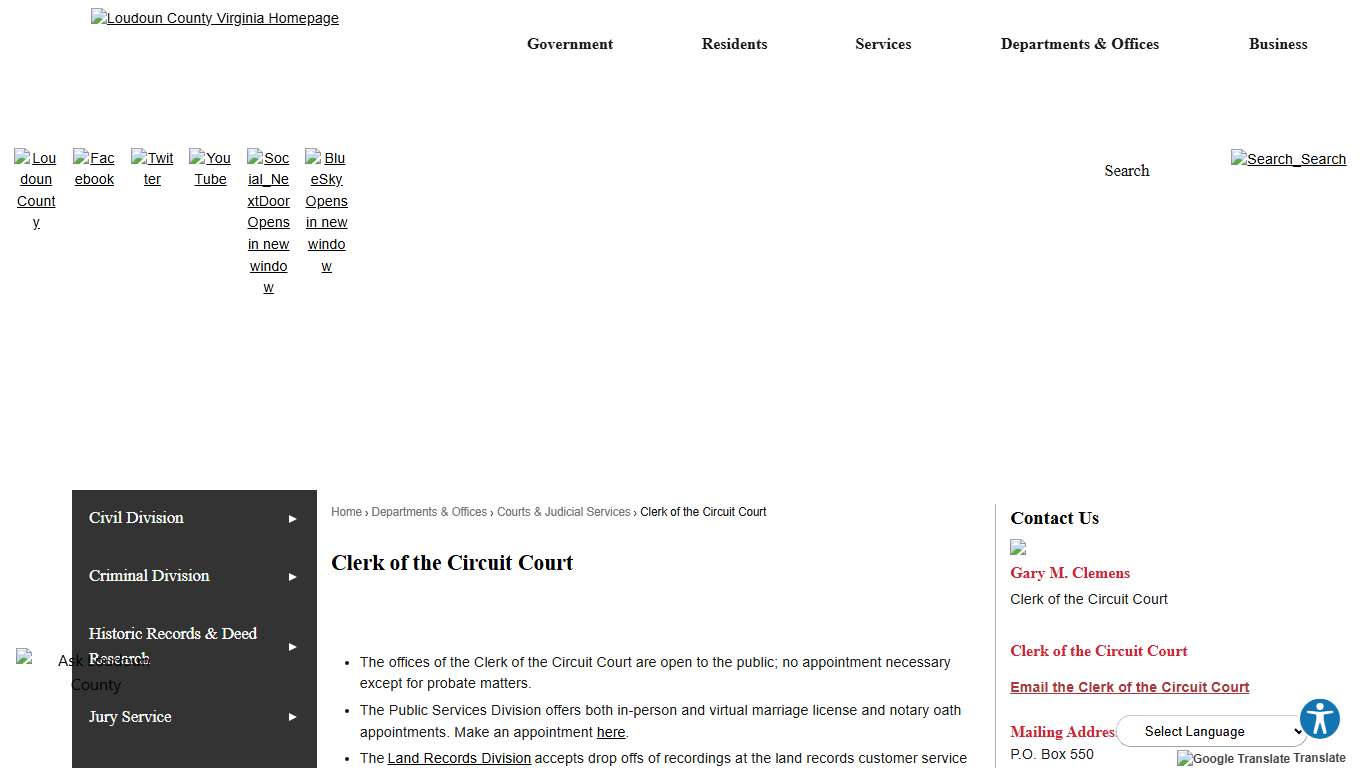 Clerk of the Circuit Court Loudoun County, VA - Official Website